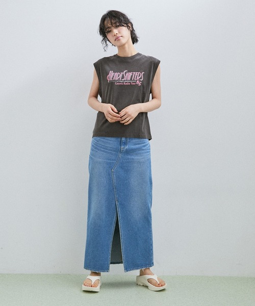 ADAM ET ROPE'（アダムエロペ）の「【Good Rock Speed】ORIGINAL TOUR SLEEVELESS TEE（タンクトップ・レディース・ブラック/ベージュ・FREE）」の17枚目の写真