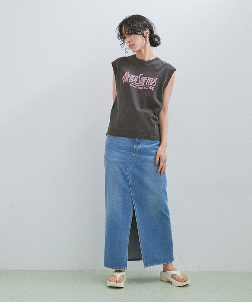 ADAM ET ROPE'（アダムエロペ）の「【Good Rock Speed】ORIGINAL TOUR SLEEVELESS TEE（タンクトップ・レディース・ブラック/ベージュ・FREE）」の6枚目の写真