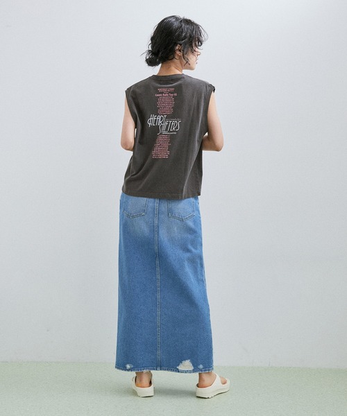 ADAM ET ROPE'（アダムエロペ）の「【Good Rock Speed】ORIGINAL TOUR SLEEVELESS TEE（タンクトップ・レディース・ブラック/ベージュ・FREE）」の9枚目の写真