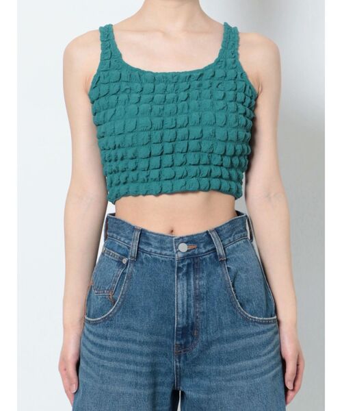 EMODA（エモダ）の「3Dコンパクトトップ（タンクトップ・レディース・ホワイト/ブラック/イエロー/ブルー・FREE）」の11枚目の写真