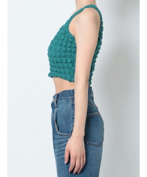 EMODA（エモダ）の「3Dコンパクトトップ（タンクトップ・レディース・ホワイト/ブラック/イエロー/ブルー・FREE）」の12枚目の写真