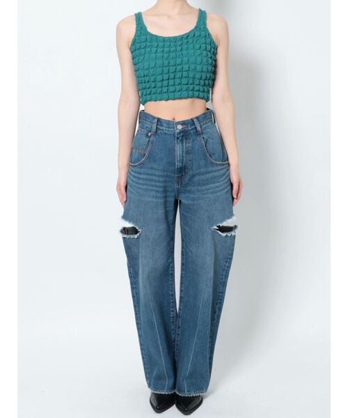 EMODA（エモダ）の「3Dコンパクトトップ（タンクトップ・レディース・ホワイト/ブラック/イエロー/ブルー・FREE）」の17枚目の写真