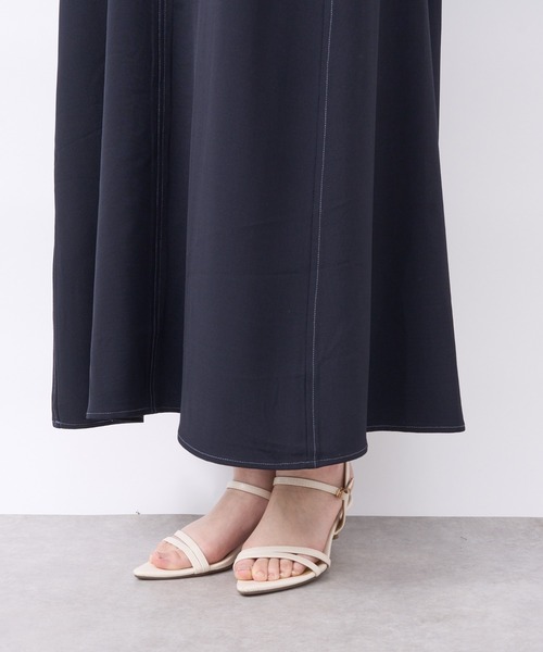 un dix cors（アンディコール）の「《2サイズ展開》接触冷感スキッパーロングワンピース（ワンピース・レディース・ベージュ/ネイビー/キャメル/ブラウン/ボルドー/ブラック/ピンク/ベージュ系その他・FREE/S）」の16枚目の写真