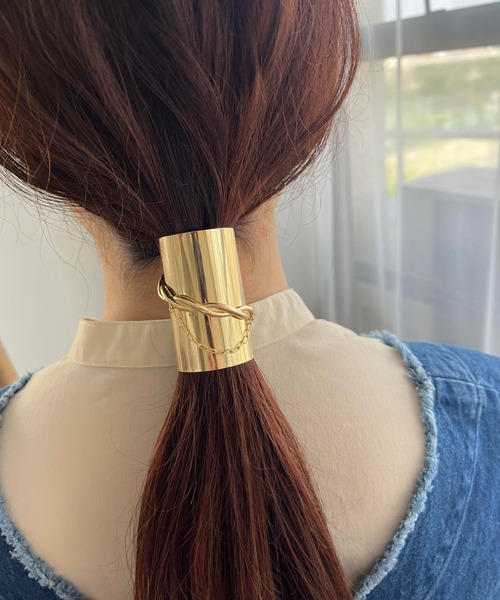 LOWRYS FARM（ローリーズファーム）の「チェーンツキヘアカフ　904000（バレッタ/ヘアクリップ・レディース・シルバー/ゴールド・FREE）」の2枚目の写真