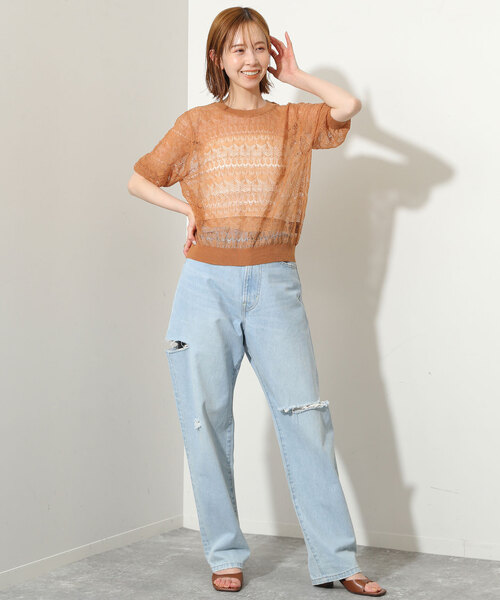 SLOBE IENA（スローブイエナ）の「クロシェレースプルオーバー（ニット