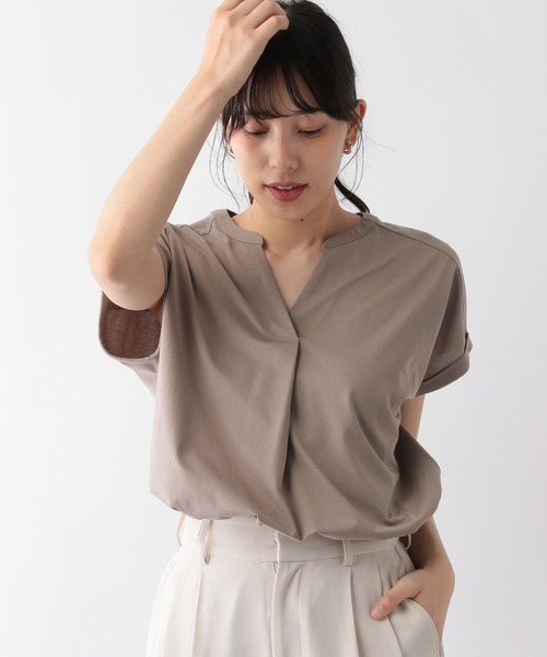 GLOBAL WORK（グローバルワーク）の「快適スキッパーチュニック/ 163490（Tシャツ/カットソー・レディース・グリーン系その他/ブラウン系その他/ピンク系その他/オフホワイト/ブラック/グレー系その他・MEDIUM/LARGE）」の16枚目の写真