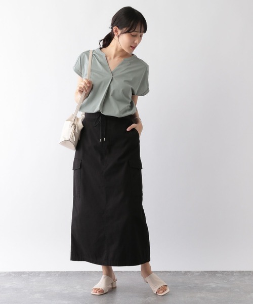 GLOBAL WORK（グローバルワーク）の「快適スキッパーチュニック/ 163490（Tシャツ/カットソー・レディース・グリーン系その他/ブラウン系その他/ピンク系その他/オフホワイト/ブラック/グレー系その他・MEDIUM/LARGE）」の20枚目の写真