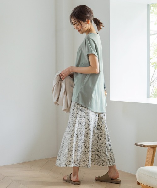 セール】快適スキッパーチュニック/ 163490（Tシャツ/カットソー