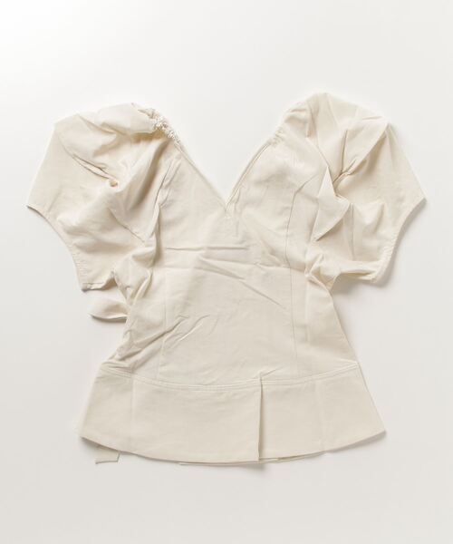 Olu.（オルドット）の「バルーンスリーブラップブラウス（シャツ/ブラウス・レディース・ブラック/ベージュ/ライム・FREE）」の14枚目の写真