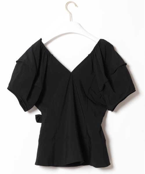 Olu.（オルドット）の「バルーンスリーブラップブラウス（シャツ/ブラウス・レディース・ブラック/ベージュ/ライム・FREE）」の19枚目の写真