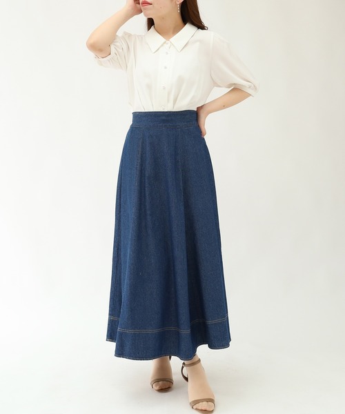 ASTORIA ODIER(アストリアオディール)の「デニムフレアスカート(スカート・レディース・ブルー/ネイビー・LARGE/MEDIUM)」の16枚目の写真