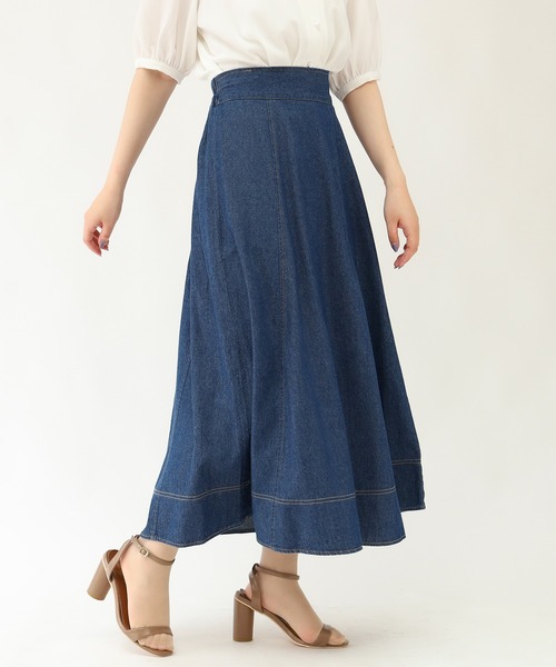 ASTORIA ODIER(アストリアオディール)の「デニムフレアスカート(スカート・レディース・ブルー/ネイビー・LARGE/MEDIUM)」の11枚目の写真