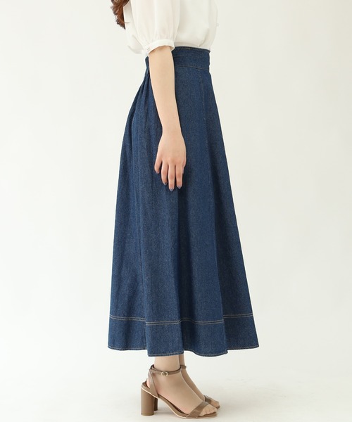 ASTORIA ODIER(アストリアオディール)の「デニムフレアスカート(スカート・レディース・ブルー/ネイビー・LARGE/MEDIUM)」の18枚目の写真