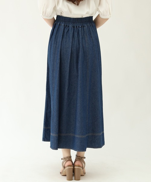 ASTORIA ODIER(アストリアオディール)の「デニムフレアスカート(スカート・レディース・ブルー/ネイビー・LARGE/MEDIUM)」の19枚目の写真