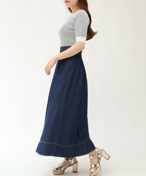 ASTORIA ODIER(アストリアオディール)の「デニムフレアスカート(スカート・レディース・ブルー/ネイビー・LARGE/MEDIUM)」の9枚目の写真