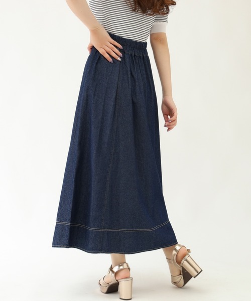 ASTORIA ODIER(アストリアオディール)の「デニムフレアスカート(スカート・レディース・ブルー/ネイビー・LARGE/MEDIUM)」の6枚目の写真