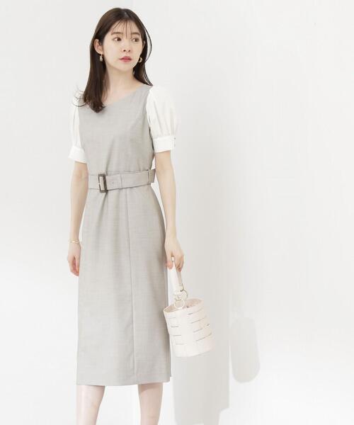 PROPORTION BODY DRESSING（プロポーションボディドレッシング）の「ツイードライクタイトワンピース / 1213240501（ワンピース・レディース・ブラウン/カーキ/ブルー・X-SMALL/SMALL/MEDIUM）」の17枚目の写真