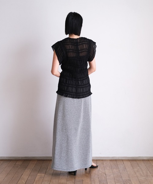 AKTE（アクテ）の「シャイニーカットソースカート（スカート