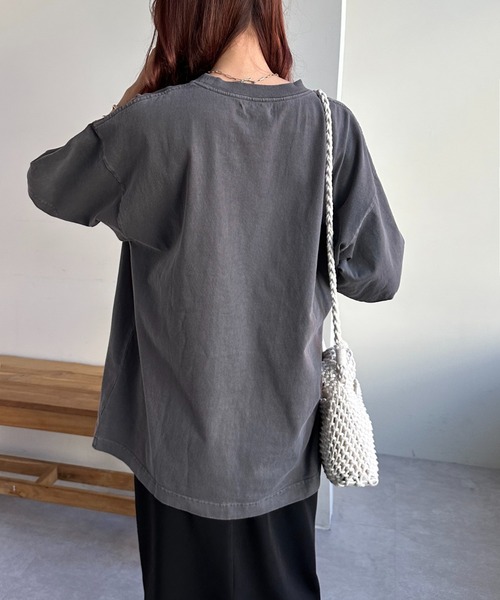 ユニセックス】ピグメントワンポイント刺繍Tシャツ（Tシャツ
