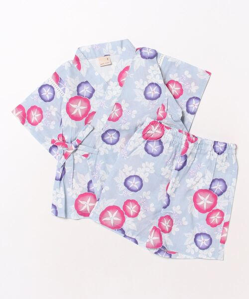 petit main（プティマイン）の「girlsアソート甚平（浴衣・キッズ・アイボリー/ライトピンク/ライトブルー・100cm/90cm/80ｃｍ/120cm/110cm）」の3枚目の写真