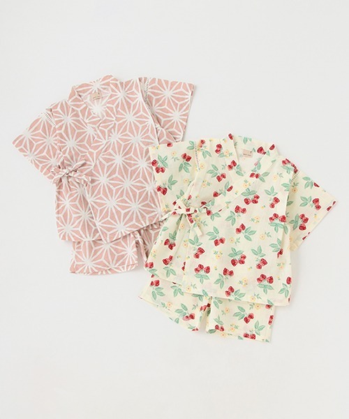 petit main（プティマイン）の「girlsアソート甚平（浴衣・キッズ・アイボリー/ライトピンク/ライトブルー・100cm/90cm/80ｃｍ/120cm/110cm）」の5枚目の写真