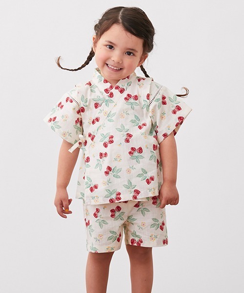 petit main（プティマイン）の「girlsアソート甚平（浴衣・キッズ・アイボリー/ライトピンク/ライトブルー・100cm/90cm/80ｃｍ/120cm/110cm）」の20枚目の写真