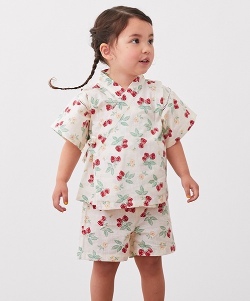 petit main（プティマイン）の「girlsアソート甚平（浴衣・キッズ・アイボリー/ライトピンク/ライトブルー・100cm/90cm/80ｃｍ/120cm/110cm）」の19枚目の写真