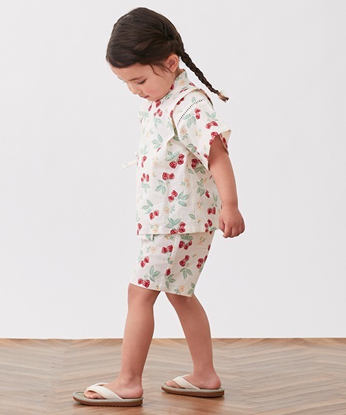 petit main（プティマイン）の「girlsアソート甚平（浴衣・キッズ・アイボリー/ライトピンク/ライトブルー・100cm/90cm/80ｃｍ/120cm/110cm）」の18枚目の写真