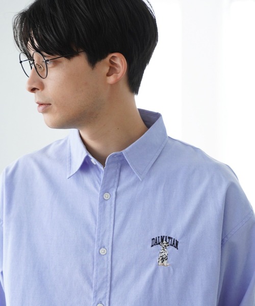 LAKOLE（ラコレ）の「ドッグ刺繍半袖シャツ / 907068（シャツ/ブラウス