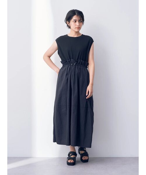 Editt by YECCA VECCA(エディットバイイェッカヴェッカ)の「・2wayドッキングワンピース(ワンピース・レディース・ブラック/ベージュ/ネイビー・FREE)」の5枚目の写真