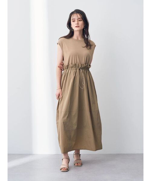 Editt by YECCA VECCA(エディットバイイェッカヴェッカ)の「・2wayドッキングワンピース(ワンピース・レディース・ブラック/ベージュ/ネイビー・FREE)」の6枚目の写真