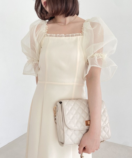 Heather（ヘザー）の「【オケージョン】オーガンジーマーメイドワンピース　964205（ドレス・レディース・ブラック/アイボリー/ブラック×ホワイト・FREE）」の21枚目の写真