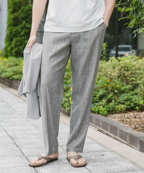 URBAN RESEARCH DOORS（アーバンリサーチドアーズ）の「Heather Linenイージートラウザー（その他パンツ・メンズ・ブラウン/ネイビー/アイボリー・SMALL/MEDIUM/LARGE）」の3枚目の写真