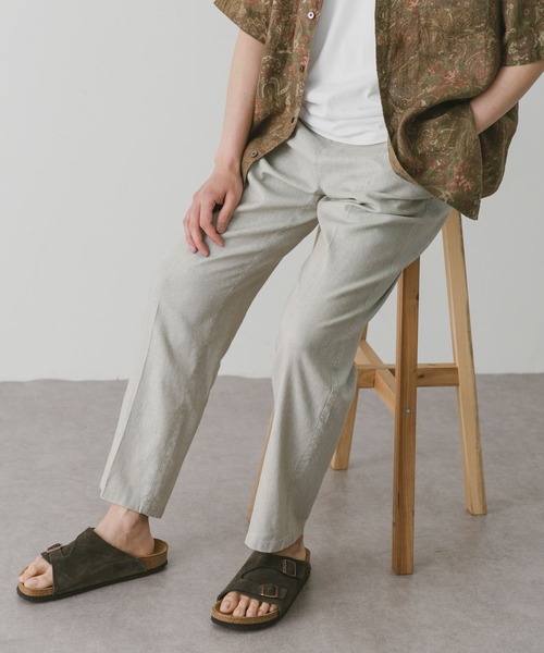 URBAN RESEARCH DOORS（アーバンリサーチドアーズ）の「Heather Linenイージートラウザー（その他パンツ・メンズ・ブラウン/ネイビー/アイボリー・SMALL/MEDIUM/LARGE）」の5枚目の写真