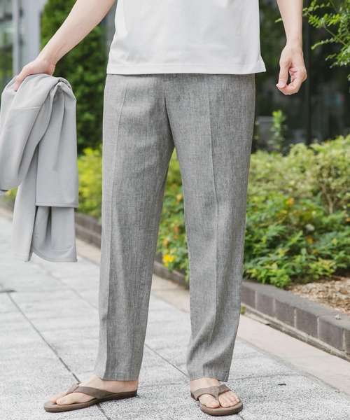 URBAN RESEARCH DOORS（アーバンリサーチドアーズ）の「Heather Linenイージートラウザー（その他パンツ・メンズ・ブラウン/ネイビー/アイボリー・SMALL/MEDIUM/LARGE）」の12枚目の写真