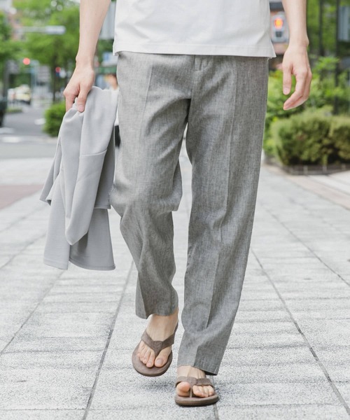 URBAN RESEARCH DOORS（アーバンリサーチドアーズ）の「Heather Linenイージートラウザー（その他パンツ・メンズ・ブラウン/ネイビー/アイボリー・SMALL/MEDIUM/LARGE）」の14枚目の写真