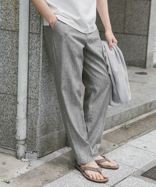 URBAN RESEARCH DOORS（アーバンリサーチドアーズ）の「Heather Linenイージートラウザー（その他パンツ・メンズ・ブラウン/ネイビー/アイボリー・SMALL/MEDIUM/LARGE）」の17枚目の写真
