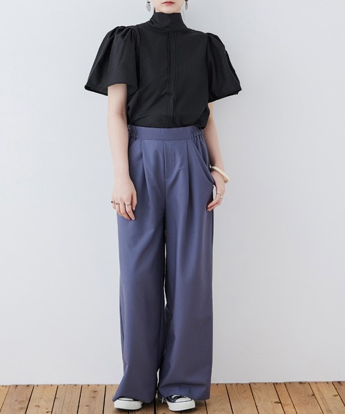 Fashion Letter（ファッションレター）の「T/Cブロード バックリボン ブラウス（シャツ/ブラウス・レディース・ブラック/グレー/ホワイト・M）」の6枚目の写真