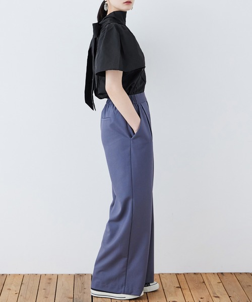 Fashion Letter（ファッションレター）の「T/Cブロード バックリボン ブラウス（シャツ/ブラウス・レディース・ブラック/グレー/ホワイト・M）」の13枚目の写真