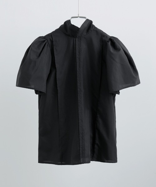 Fashion Letter（ファッションレター）の「T/Cブロード バックリボン ブラウス（シャツ/ブラウス・レディース・ブラック/グレー/ホワイト・M）」の7枚目の写真