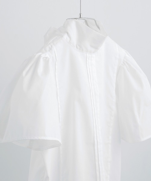 Fashion Letter（ファッションレター）の「T/Cブロード バックリボン ブラウス（シャツ/ブラウス・レディース・ブラック/グレー/ホワイト・M）」の14枚目の写真