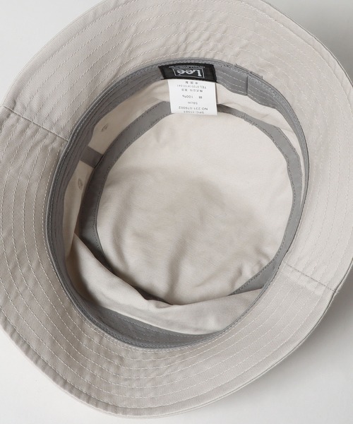 Lee（リー）の「Lee/リー LE BUCKET NANO-W TWILL ロゴ バケットハット 撥水・防汚性能（ハット・メンズ・ベージュ・FREE）」の6枚目の写真