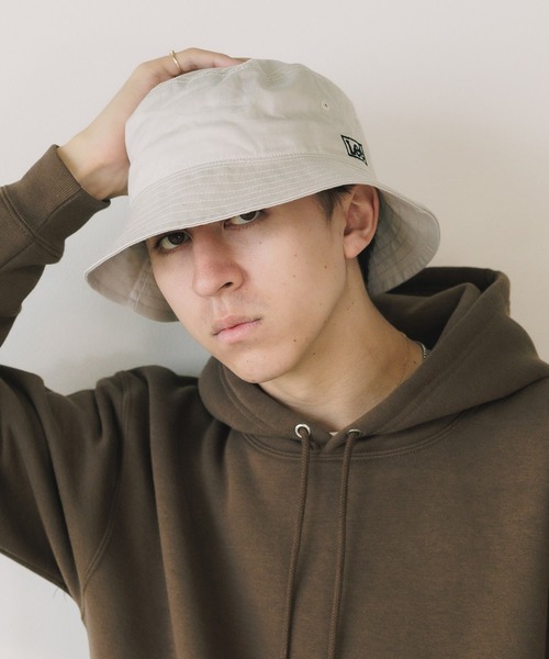 Lee（リー）の「Lee/リー LE BUCKET NANO-W TWILL ロゴ バケットハット 撥水・防汚性能（ハット・メンズ・ベージュ・FREE）」の12枚目の写真
