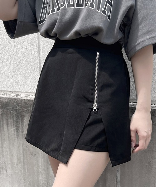 Figments（フィグメンツ）の「サイドZIPミニスカート（スカート