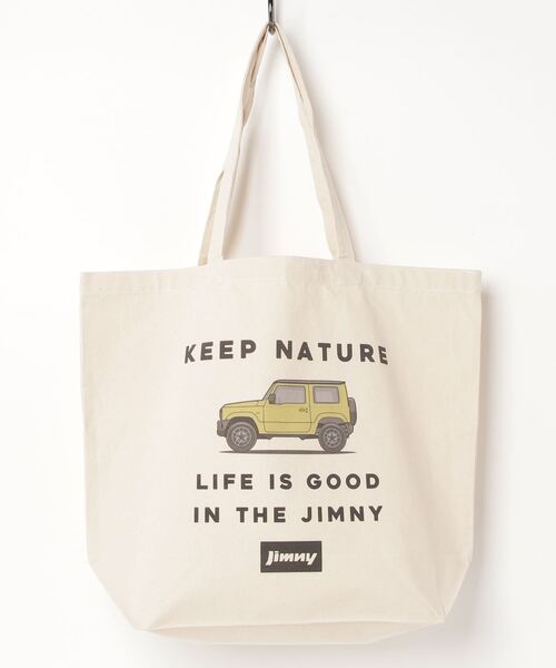 THE BAREFOOT(ベアフット)の「【 SUZUKI / スズキ 】 JIMNY ジムニー トートバッグ TOTE BAG 2202SZ03 ONI(トートバッグ・メンズ・アイボリー/グレー/グリーン/イエロー・FREE)」の4枚目の写真