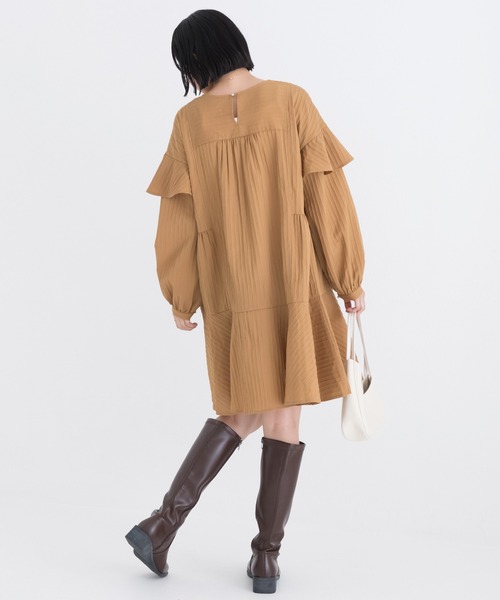 LAVEANGE(ラビアンジェ)の「ドビーフレアチュニック(チュニック・レディース・ブラック/レッド/キャメル・4L/3L/LL/M/L)」の15枚目の写真