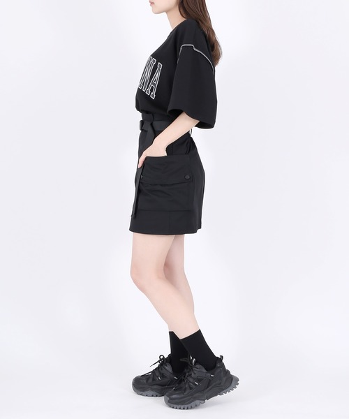 Figments(フィグメンツ)の「ベルト付きカーゴミニスカート(スカート・レディース・ブラック/ベージュ・FREE)」の19枚目の写真