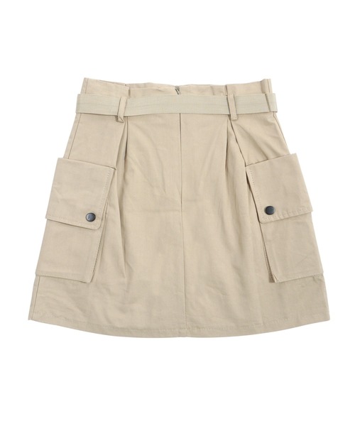 Figments(フィグメンツ)の「ベルト付きカーゴミニスカート(スカート・レディース・ブラック/ベージュ・FREE)」の12枚目の写真