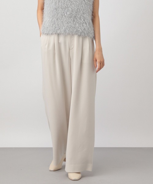 A part by（アパートバイ）の「ウォッシャブルハイウエストワイドパンツ（その他パンツ・レディース・ブラック/アイボリー・SMALL/MEDIUM）」の5枚目の写真