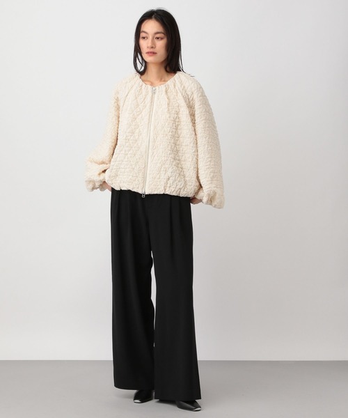 A part by（アパートバイ）の「ウォッシャブルハイウエストワイドパンツ（その他パンツ・レディース・ブラック/アイボリー・SMALL/MEDIUM）」の7枚目の写真